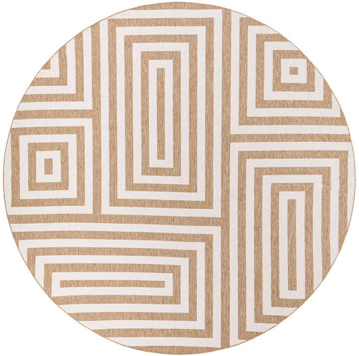13' x 13' Easy-Clean Modern Indoor / Outdoor Round Rug
