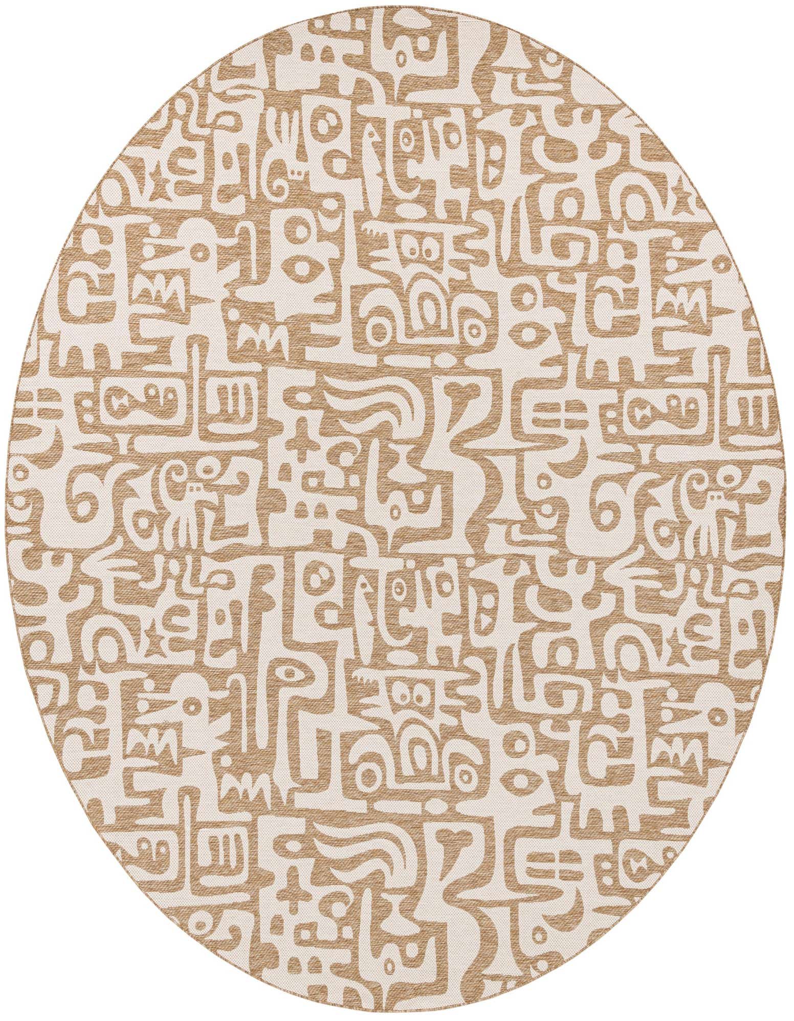 13' x 13' Easy-Clean Modern Indoor / Outdoor Round Rug