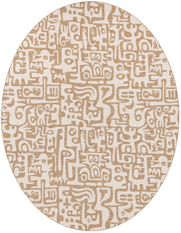 Detail image of 13' x 13' Easy-Clean Modern Indoor / Outdoor Round Rug