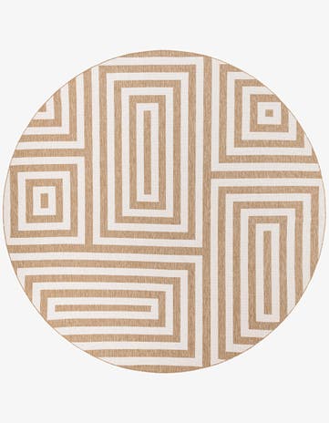 13' x 13' Easy-Clean Modern Indoor / Outdoor Round Rug