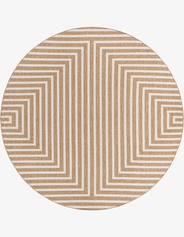 10' x 10' Easy-Clean Modern Indoor / Outdoor Round Rug