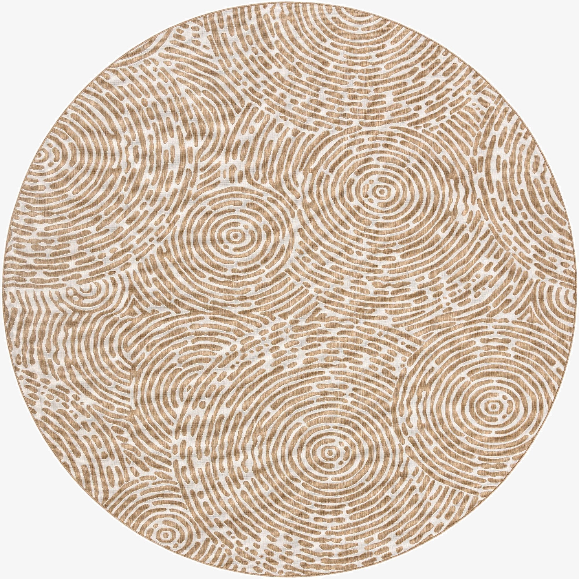 12' x 12'  Washable Modern Indoor / Outdoor Round Rug