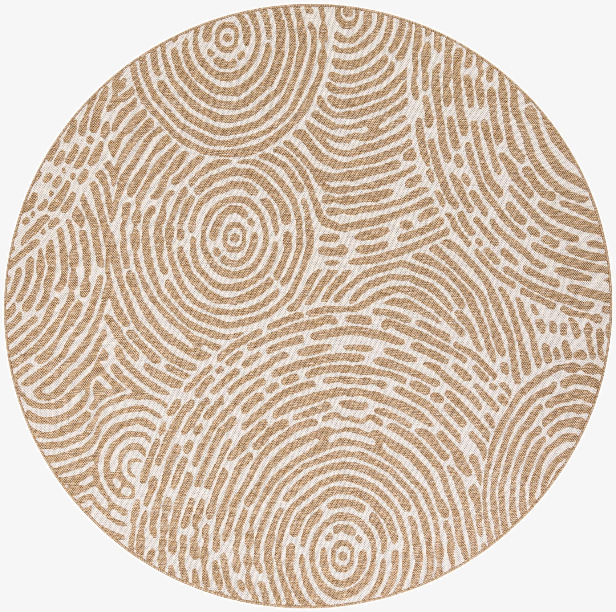 7' 10 x 7' 10  Washable Modern Indoor / Outdoor Round Rug