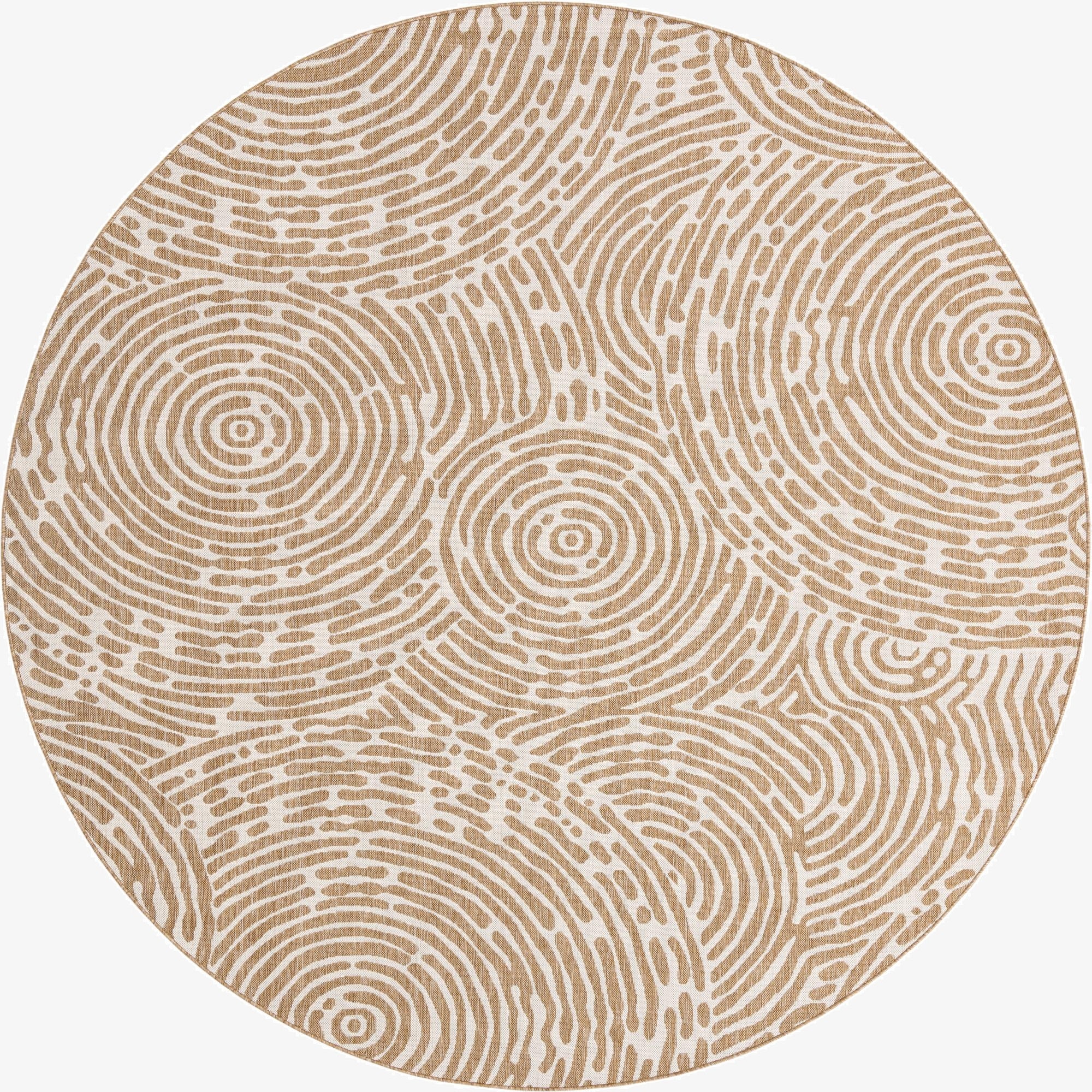 10' x 10'  Washable Modern Indoor / Outdoor Round Rug