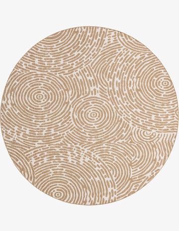 10' x 10' Easy-Clean Modern Indoor / Outdoor Round Rug