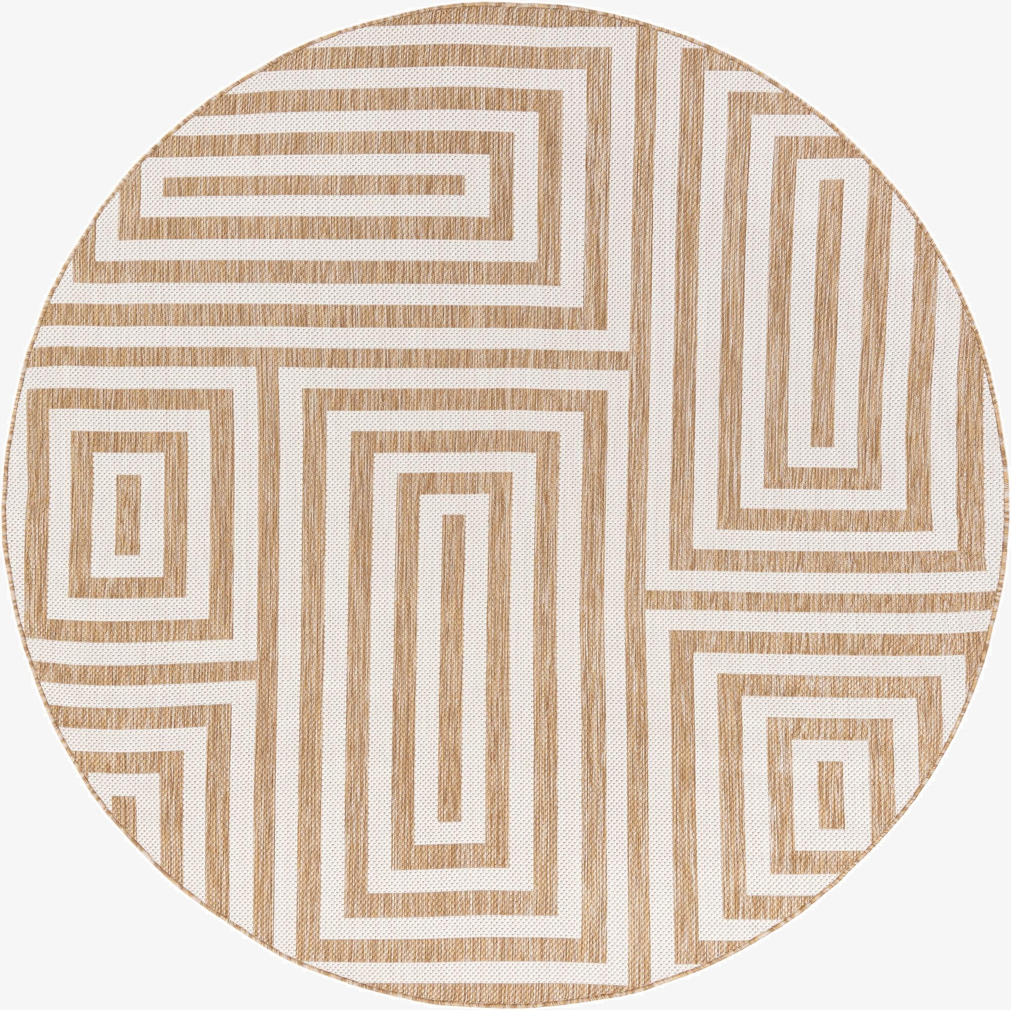 7' 10 x 7' 10  Washable Modern Indoor / Outdoor Round Rug