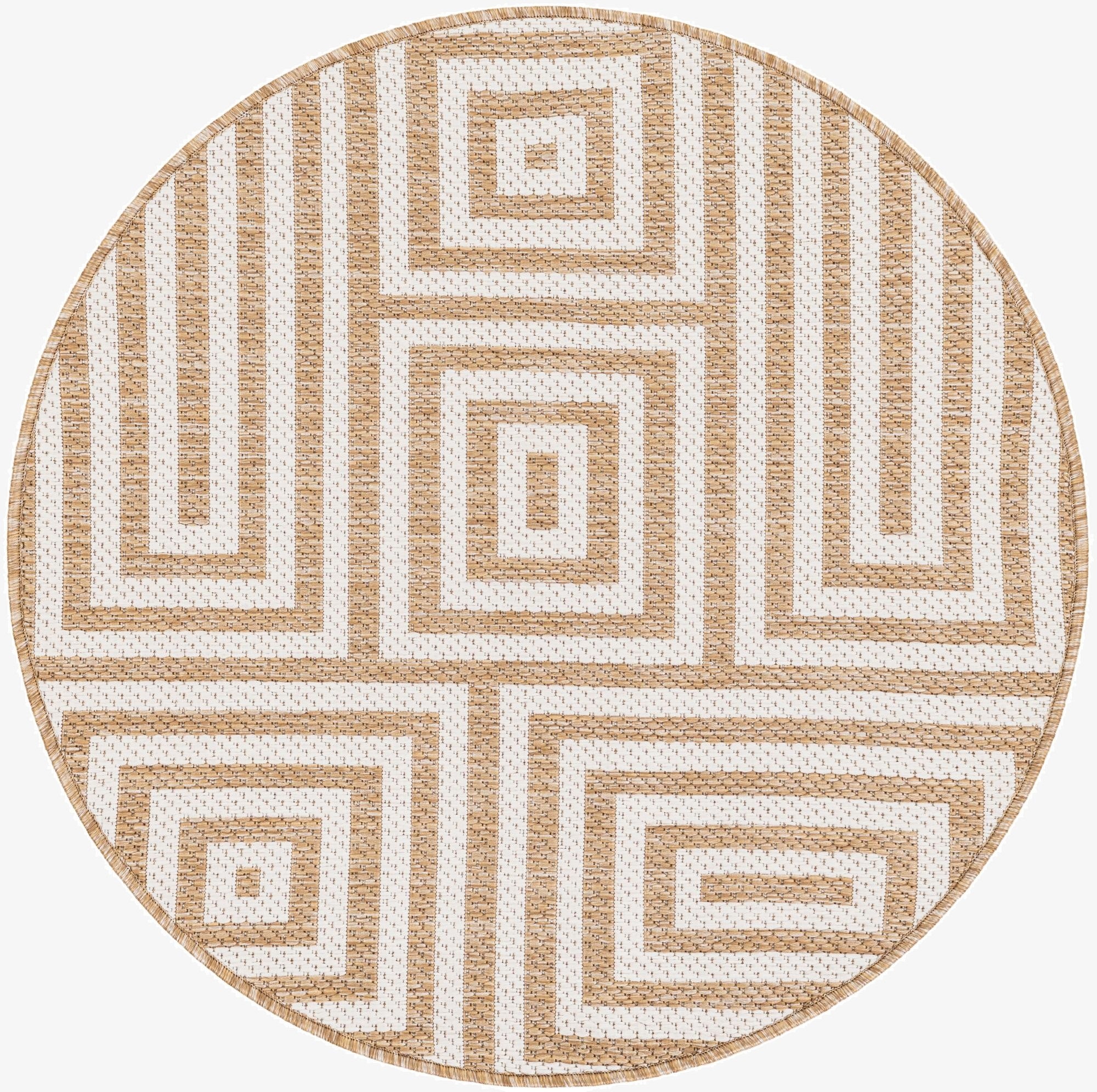 3' x 3'  Washable Modern Indoor / Outdoor Round Rug