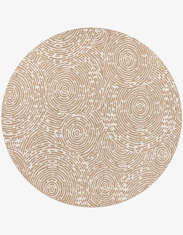 13' x 13' Easy-Clean Modern Indoor / Outdoor Round Rug