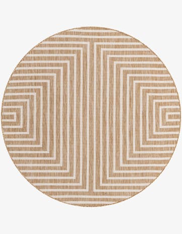 6' x 6' Easy-Clean Modern Indoor / Outdoor Round Rug