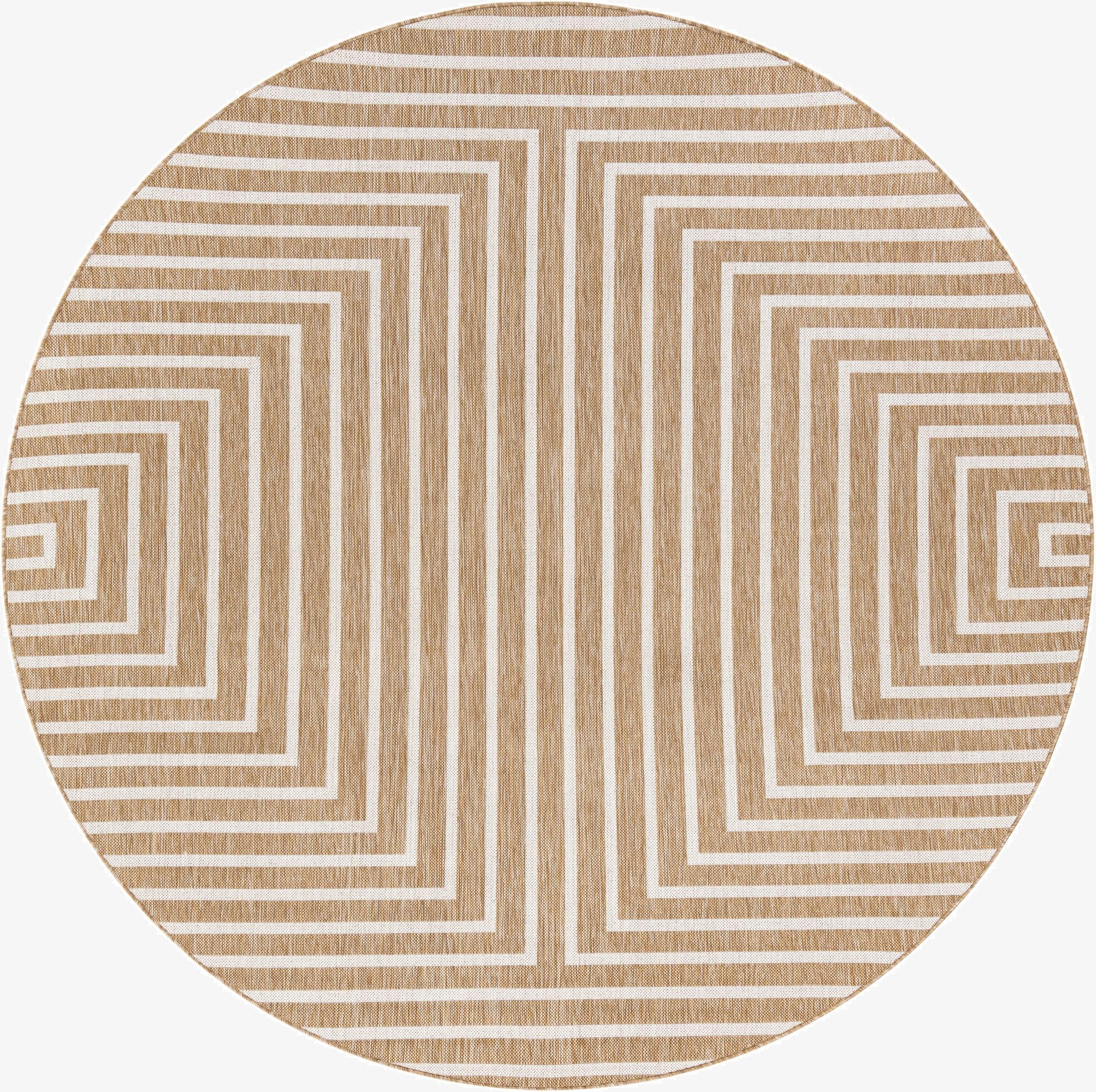 7' 10 x 7' 10  Washable Modern Indoor / Outdoor Round Rug