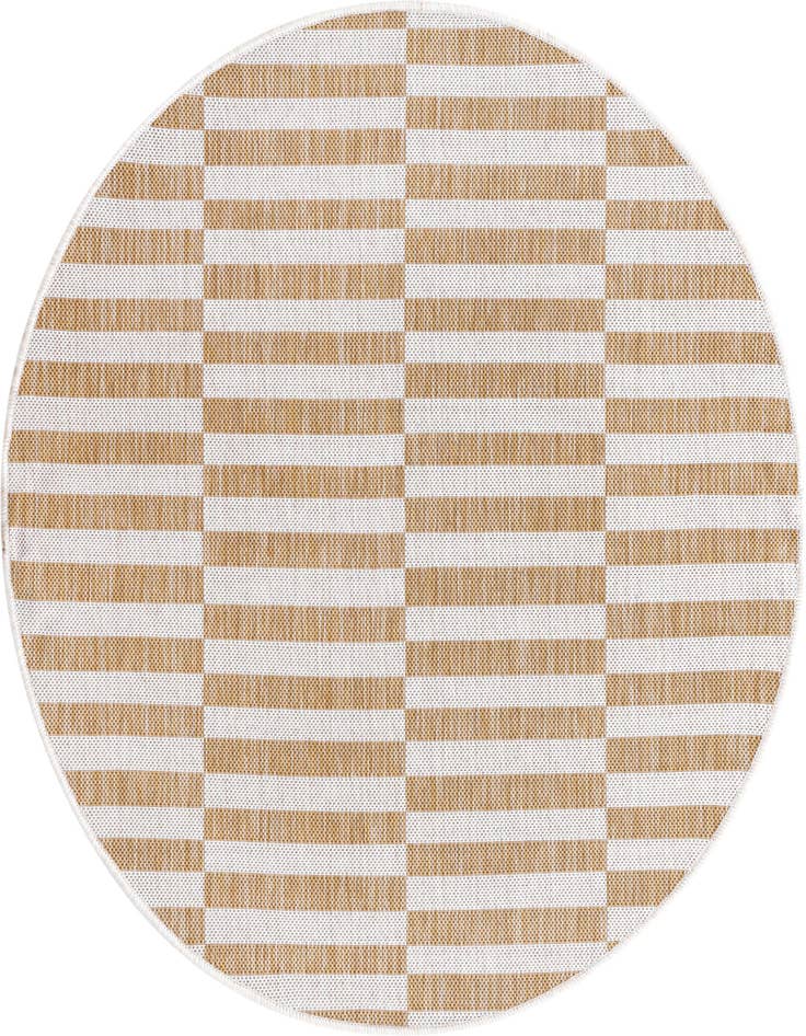 Detail image of 4' x 4' Easy-Clean Ribbon Indoor / Outdoor Round Rug
