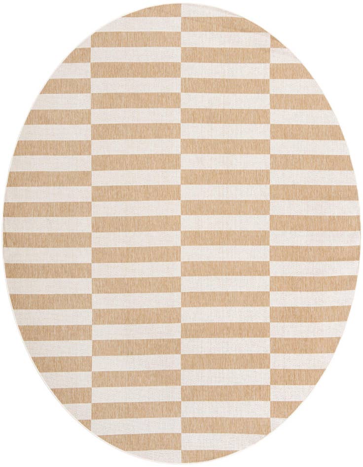 Detail image of 10' x 10' Easy-Clean Ribbon Indoor / Outdoor Round Rug