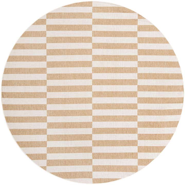 10' x 10' Easy-Clean Ribbon Indoor / Outdoor Round Rug