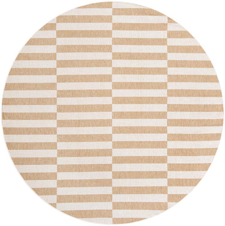 Detail image of 10' x 10' Easy-Clean Ribbon Indoor / Outdoor Round Rug