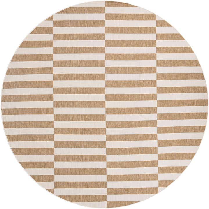 12' x 12' Easy-Clean Ribbon Indoor / Outdoor Round Rug