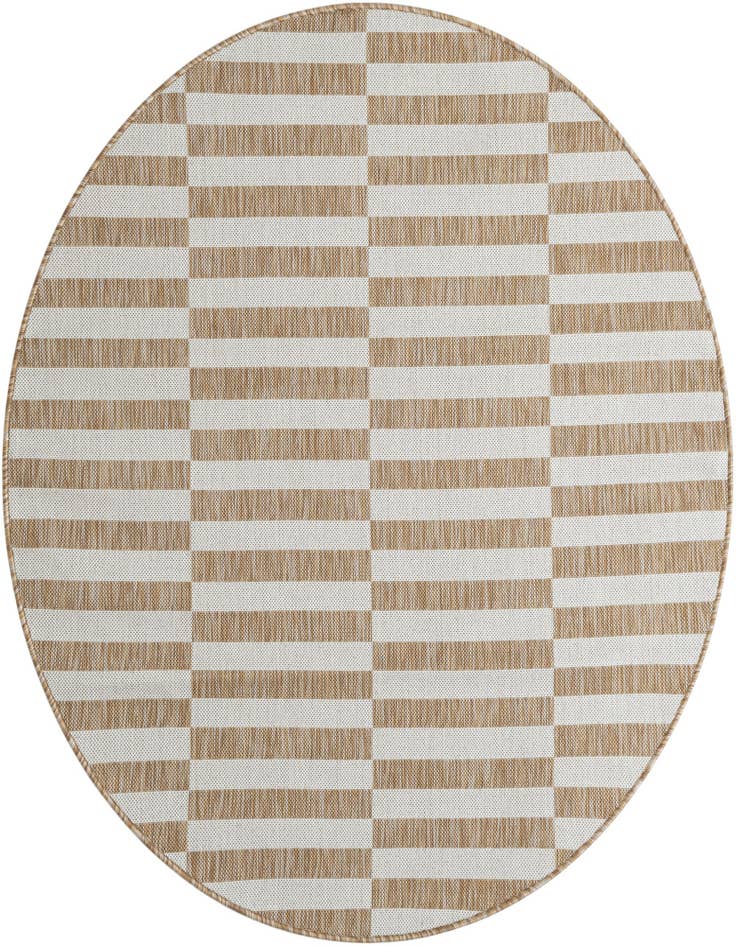 Detail image of 5' 3 x 5' 3 Easy-Clean Ribbon Indoor / Outdoor Round Rug