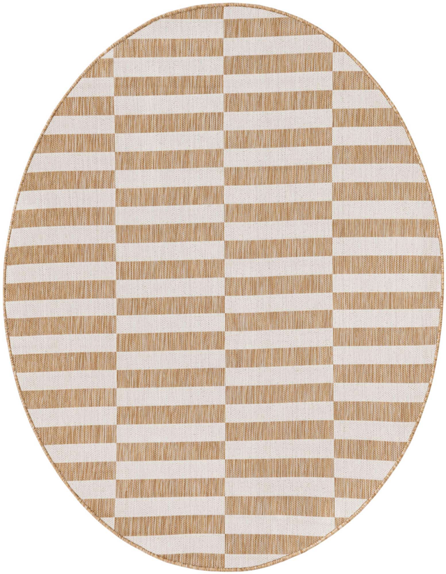 6' x 6' Easy-Clean Ribbon Indoor / Outdoor Round Rug