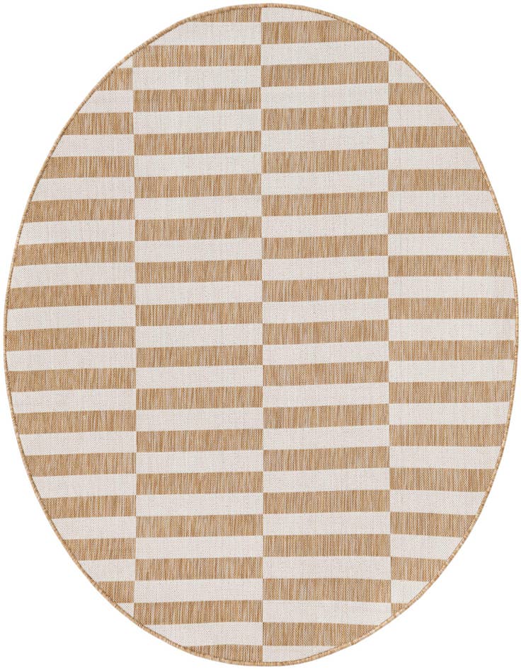 Detail image of 6' x 6' Easy-Clean Ribbon Indoor / Outdoor Round Rug