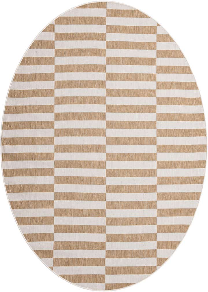 7' 10 x 7' 10 Easy-Clean Ribbon Indoor / Outdoor Round Rug