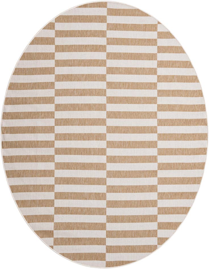 Detail image of 7' 10 x 7' 10 Easy-Clean Ribbon Indoor / Outdoor Round Rug