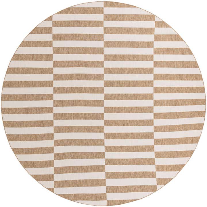 13' x 13' Easy-Clean Ribbon Indoor / Outdoor Round Rug