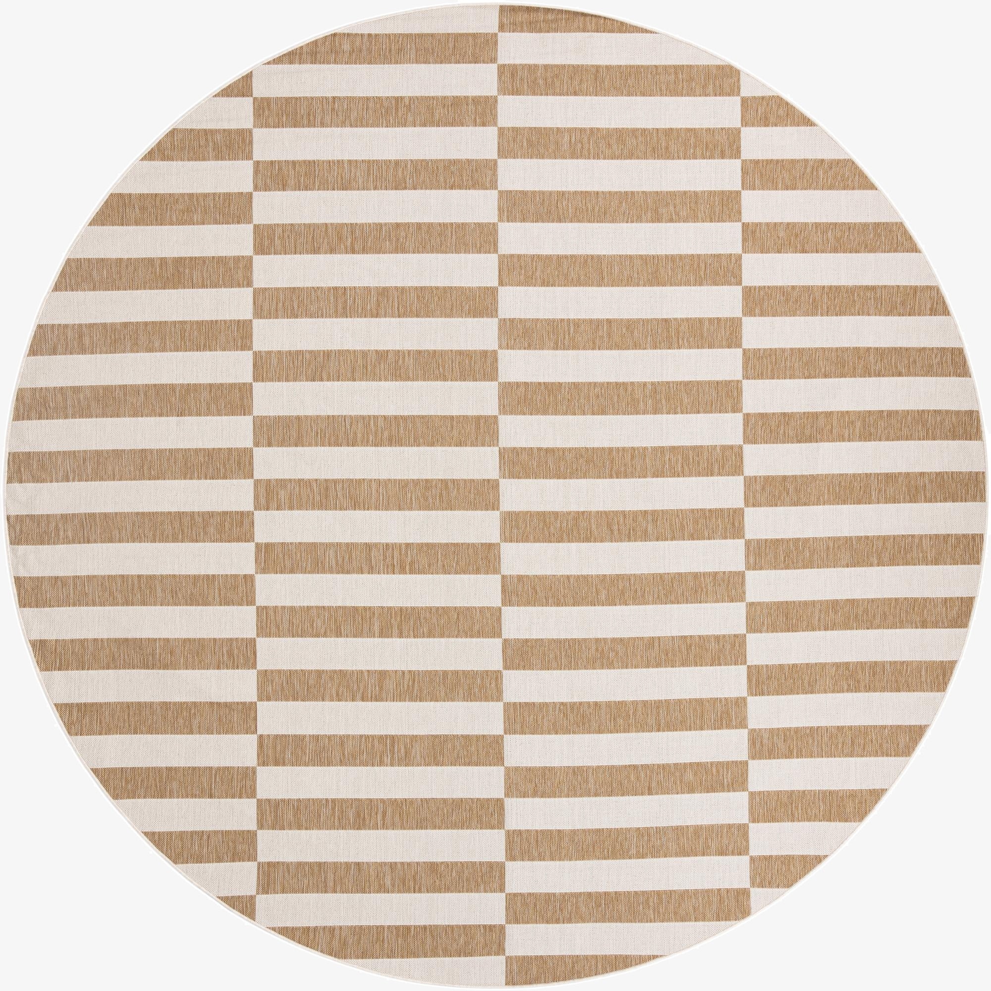 12' x 12' Washable Ribbon Indoor / Outdoor Round Rug