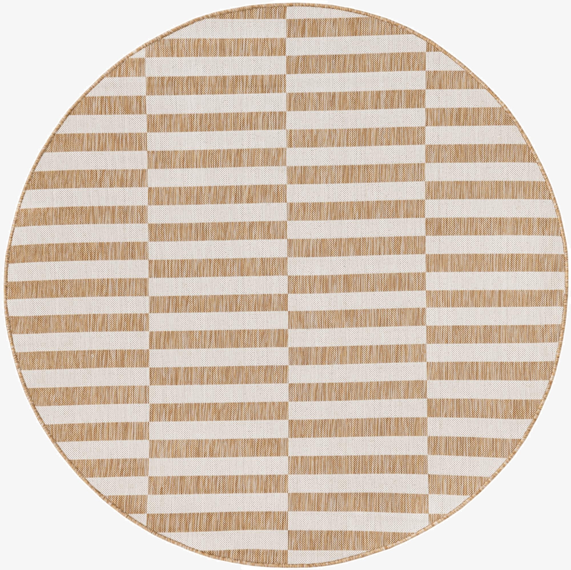 6' x 6' Washable Ribbon Indoor / Outdoor Round Rug