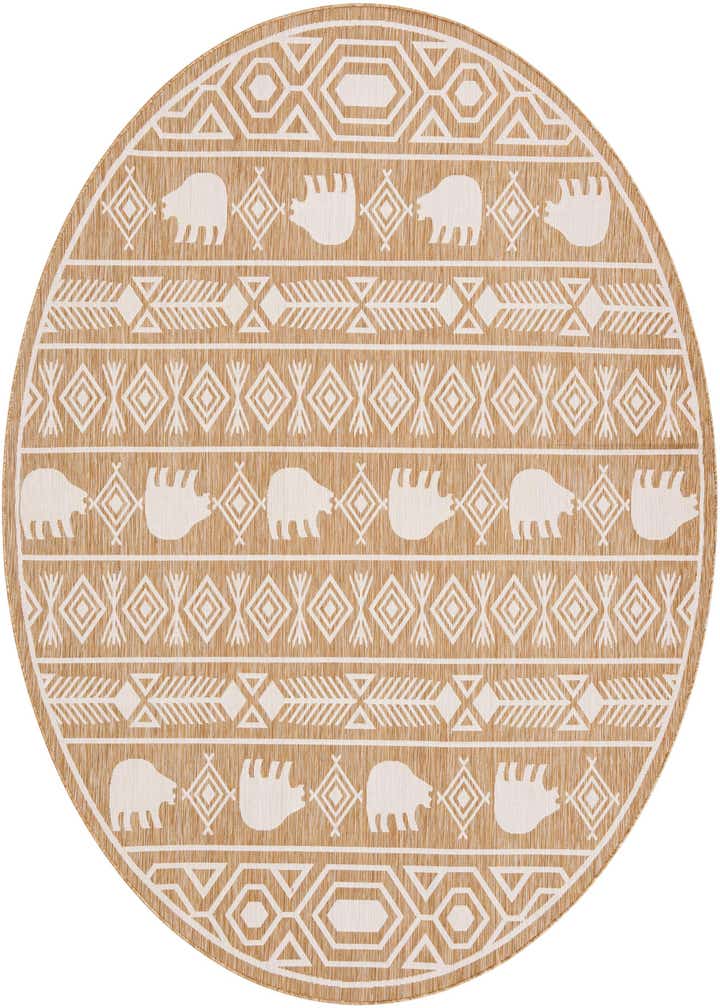 10' x 10' Easy-Clean Southwestern Indoor / Outdoor Round Rug