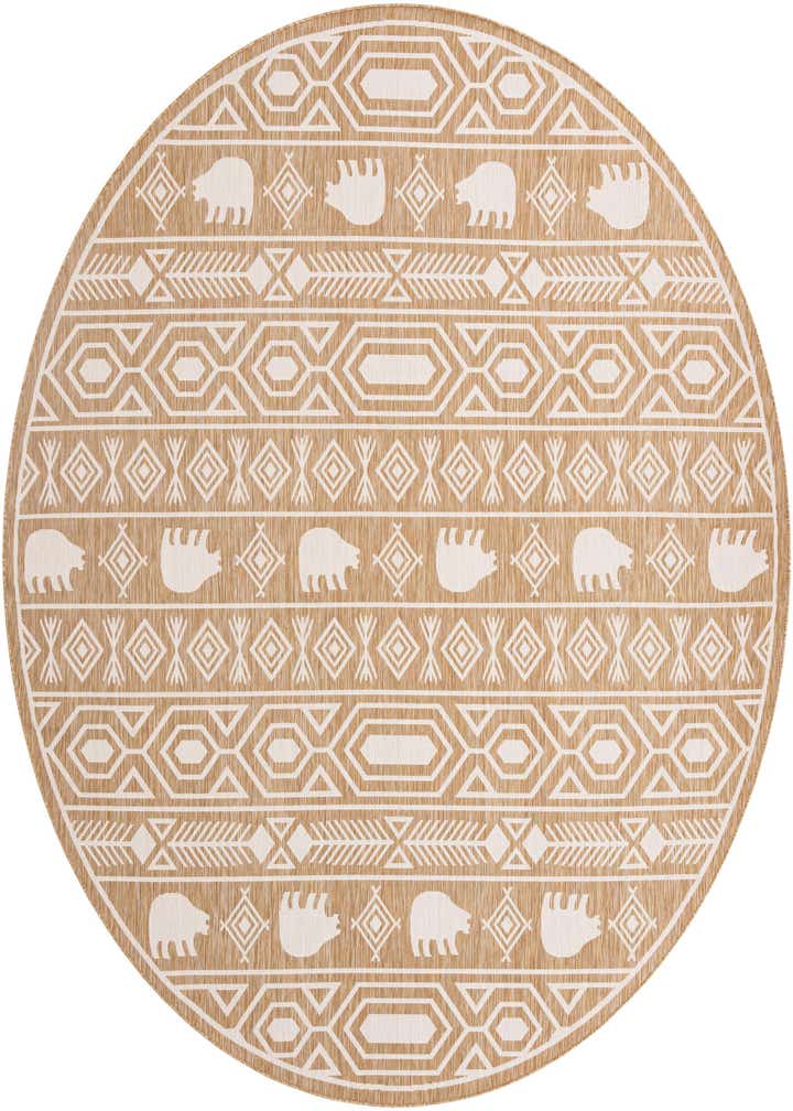 12' x 12' Easy-Clean Southwestern Indoor / Outdoor Round Rug