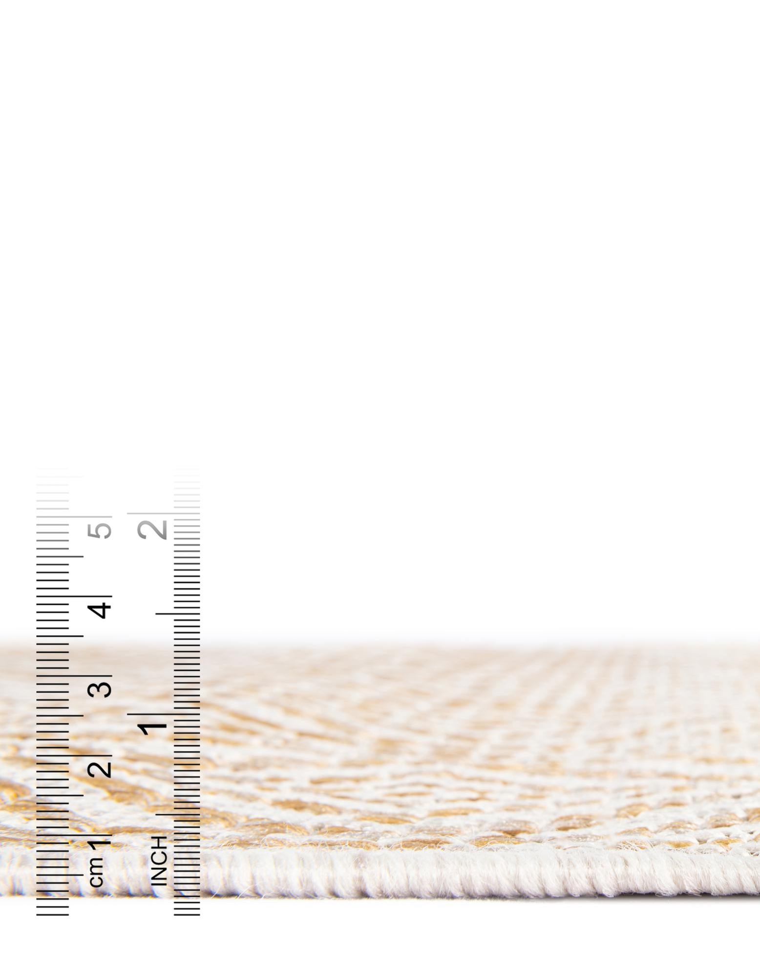 4' x 4' Easy-Clean Trellis Indoor / Outdoor Round Rug