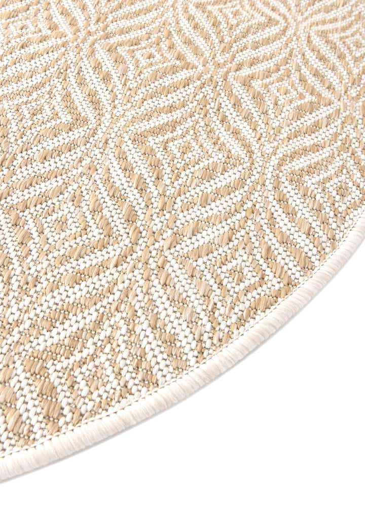 4' x 4' Easy-Clean Trellis Indoor / Outdoor Round Rug