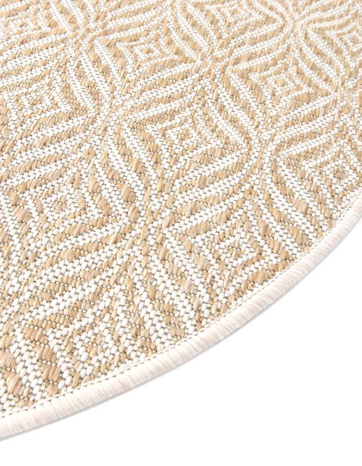 4' x 4' Easy-Clean Trellis Indoor / Outdoor Round Rug