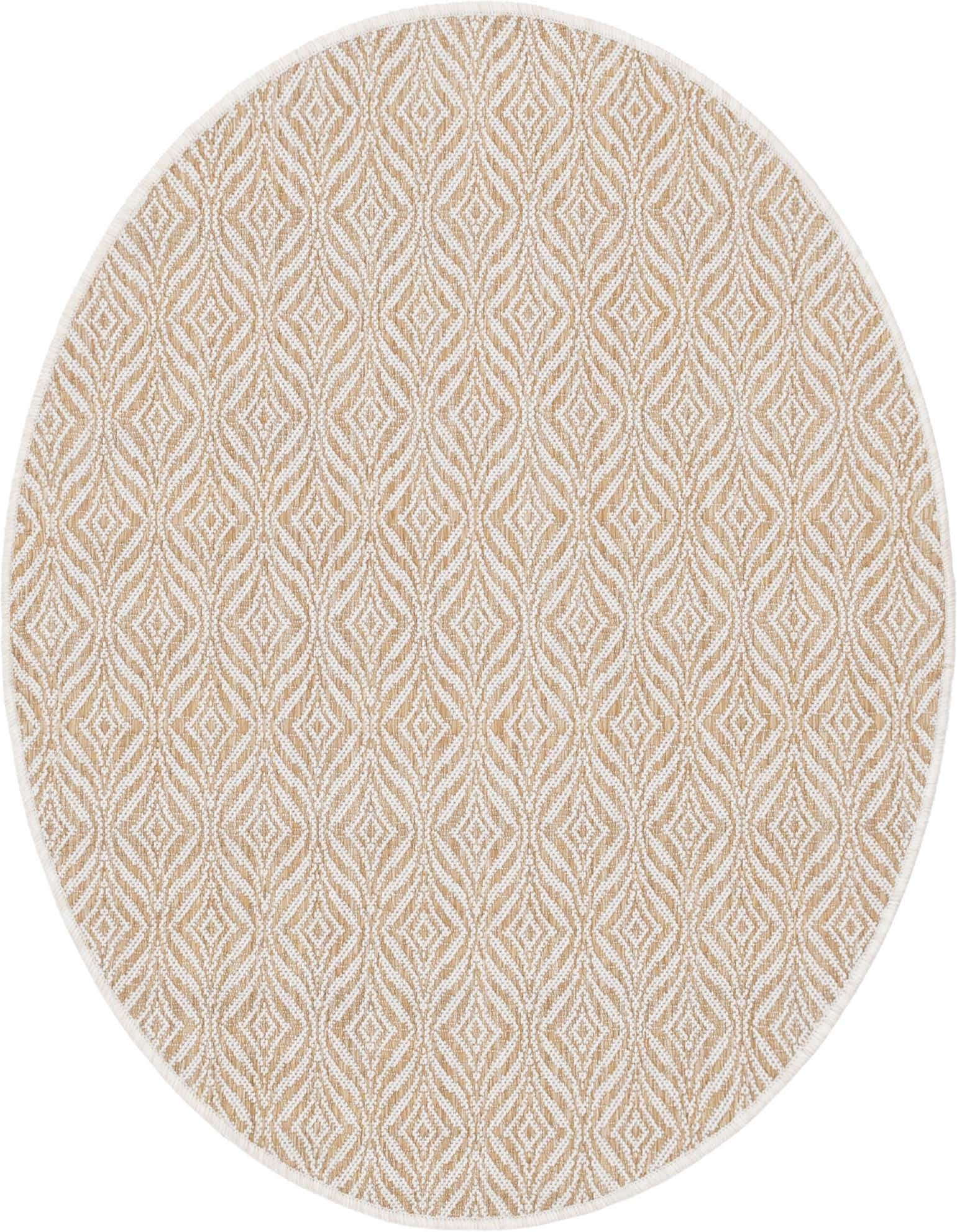 4' x 4' Easy-Clean Trellis Indoor / Outdoor Round Rug