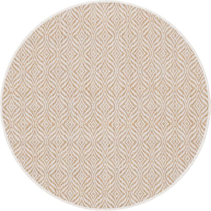 Detail image of 4' x 4' Easy-Clean Trellis Indoor / Outdoor Round Rug