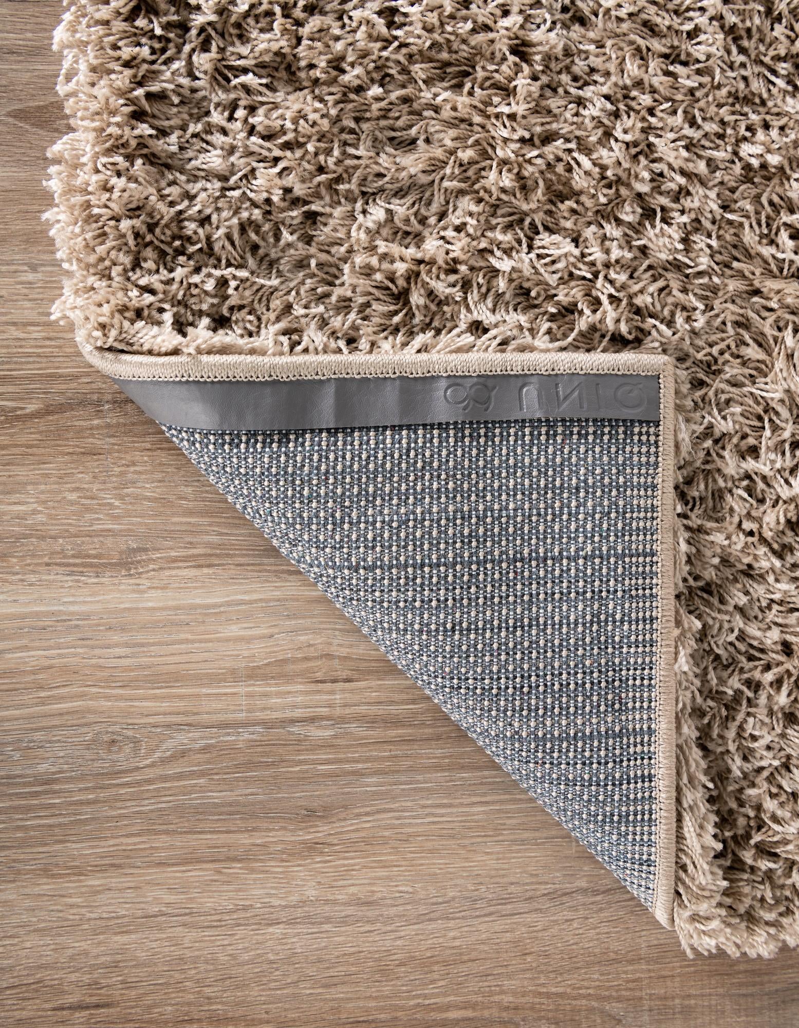 3' x 3' Solid Shag Round Rug