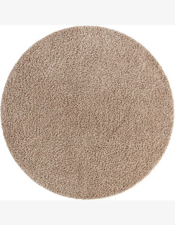 12' x 12' Solid Shag Round Rug