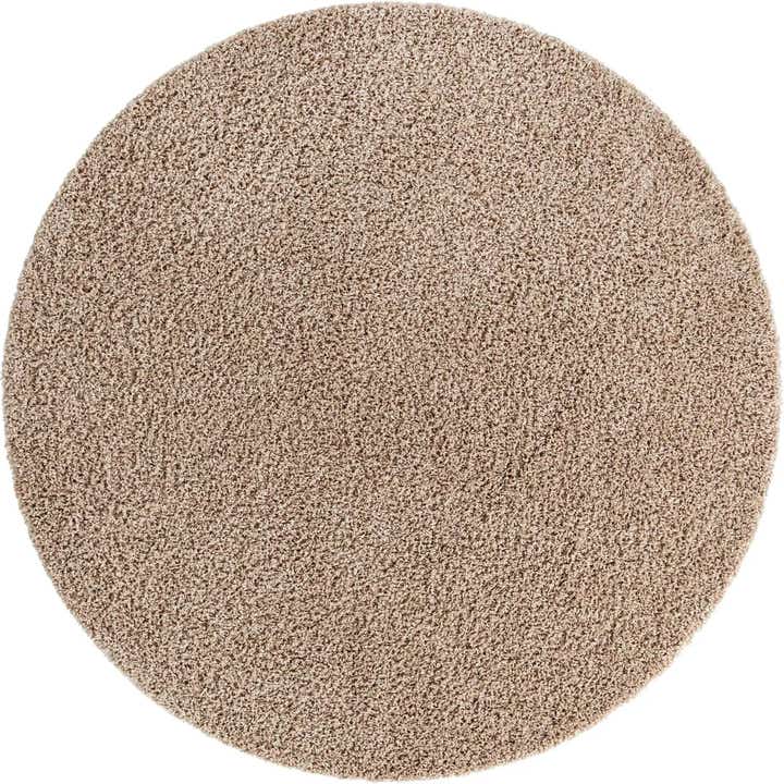 12' x 12' Solid Shag Round Rug