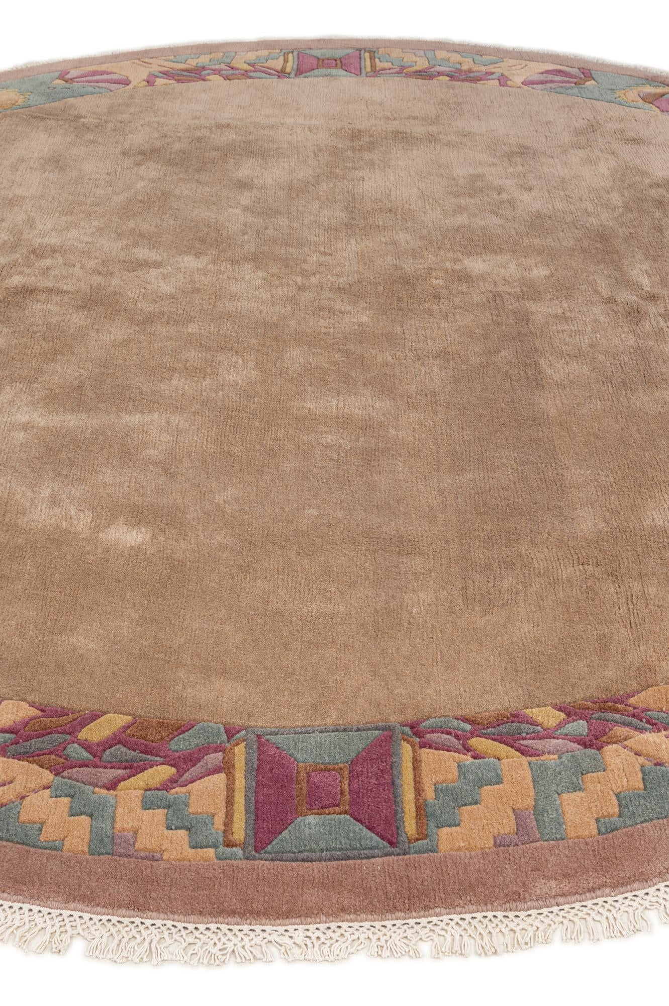 9' 10 x 10' 1 Hand Knotted Tibet Wool Round Rug
