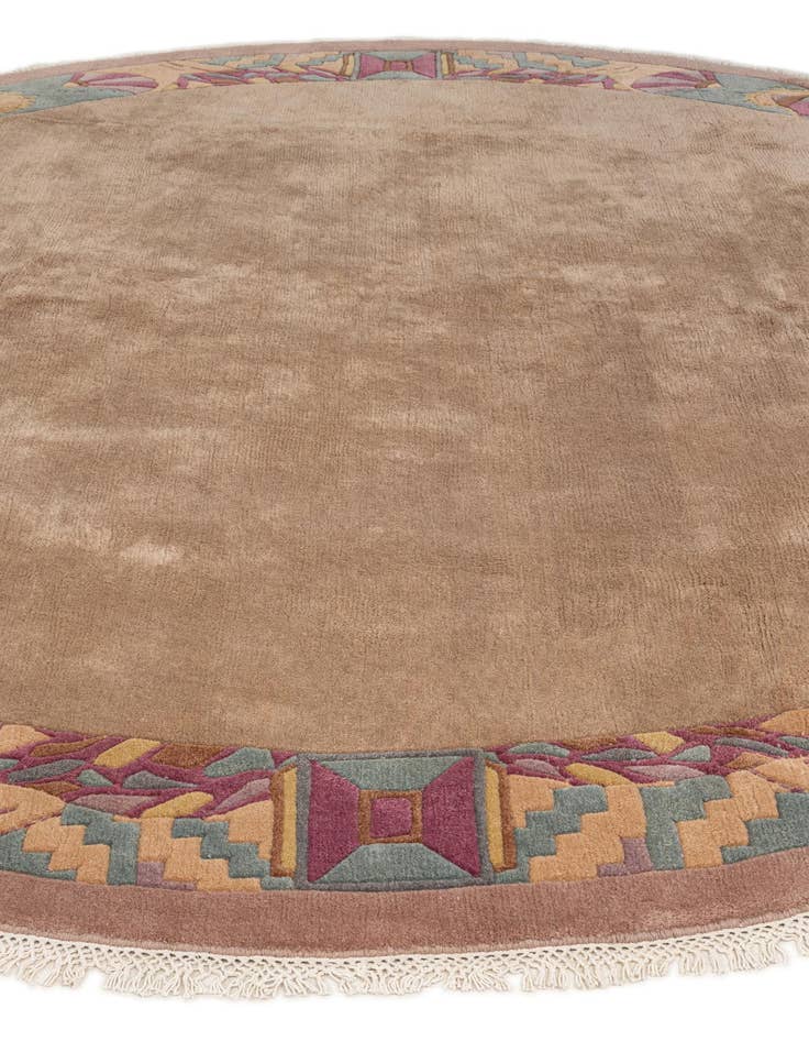 Detail image of 9' 10 x 10' 1  Hand Knotted Tibet Wool Round Rug