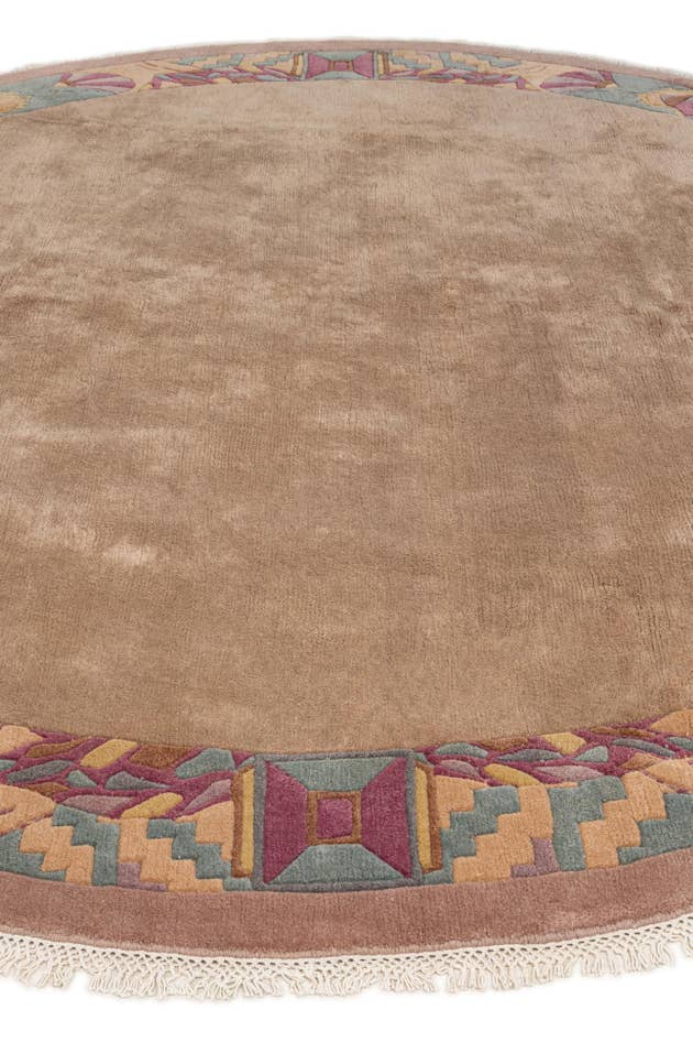 Detail image of 9' 10 x 10' 1 Hand Knotted Tibet Wool Round Rug