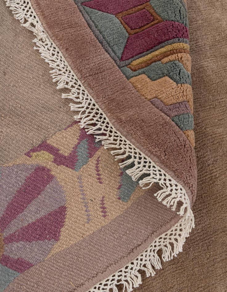 Detail image of 9' 10 x 10' 1  Hand Knotted Tibet Wool Round Rug