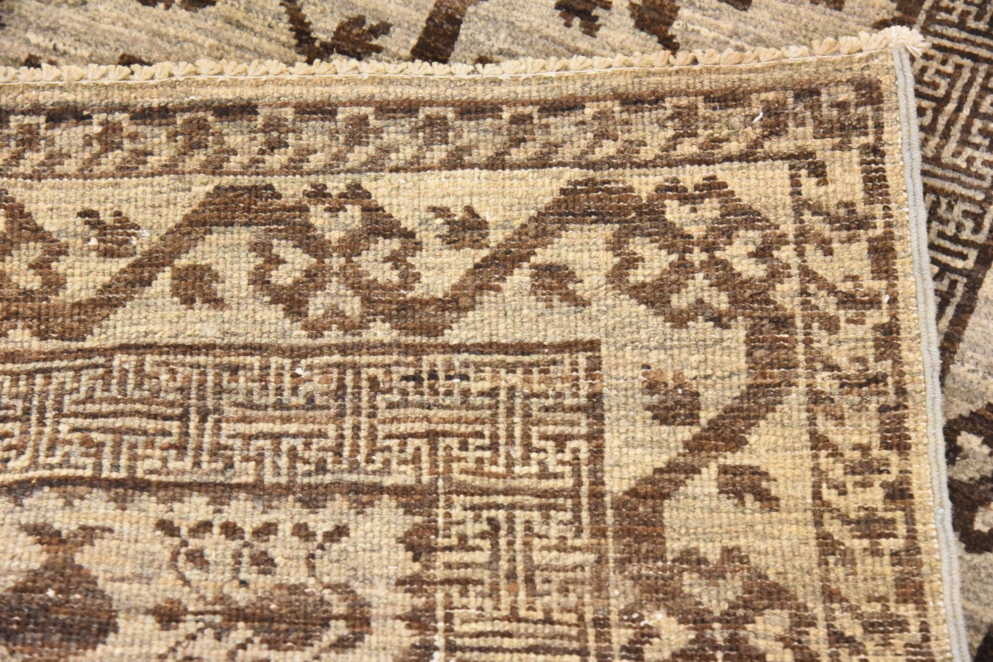 3' x 9' 8 Hand Knotted Khotan Ziegler Oriental Runner Rug
