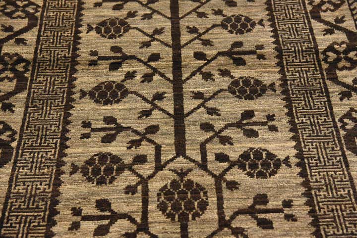 3' x 9' 8 Hand Knotted Khotan Ziegler Oriental Runner Rug