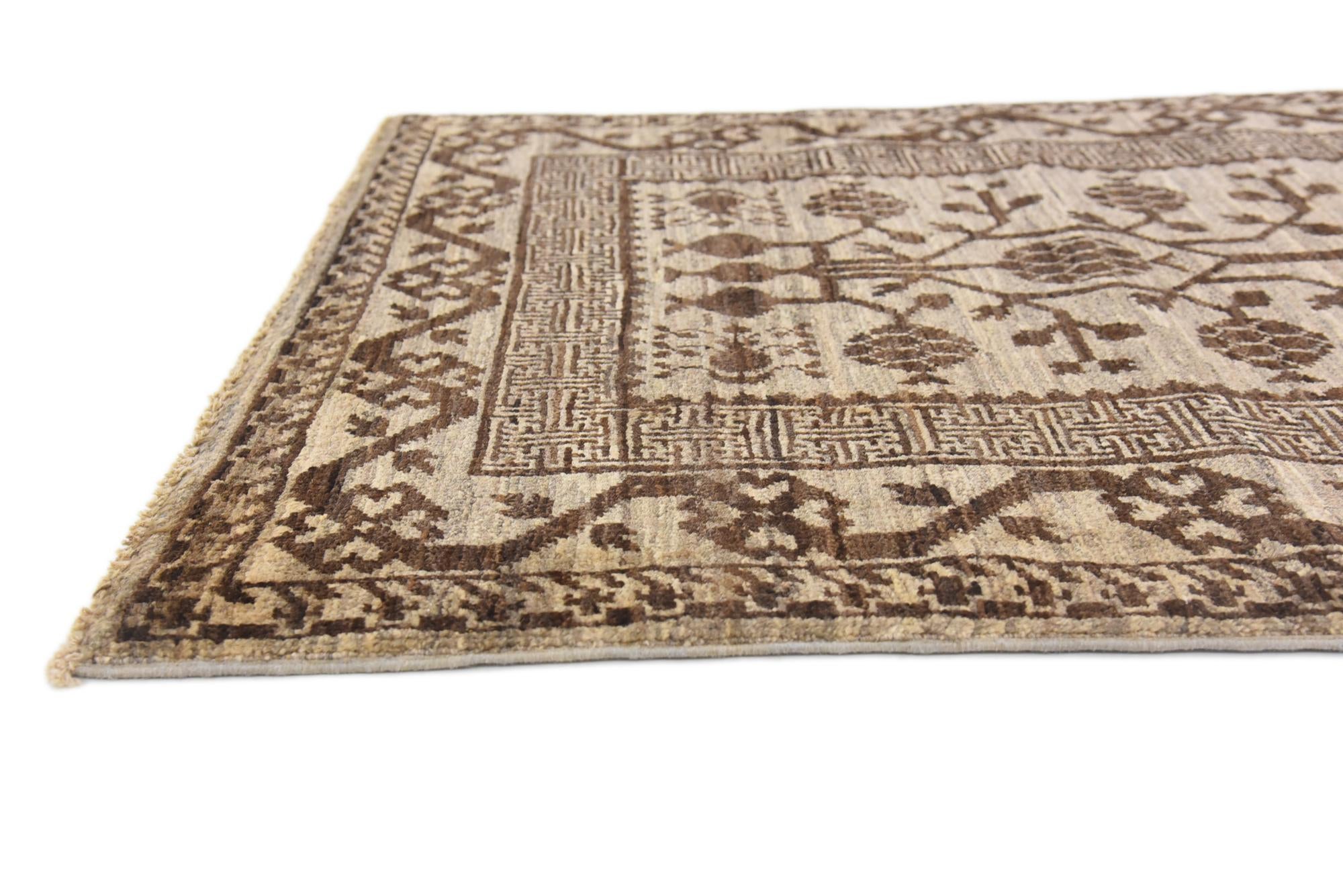 3' x 9' 8 Hand Knotted Khotan Ziegler Oriental Runner Rug