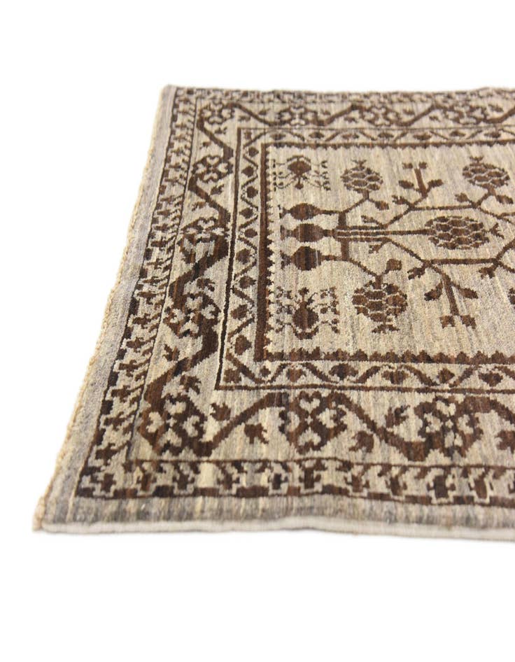 Detail image of 3' x 9' 3 Hand Knotted Khotan Ziegler Oriental Runner Rug
