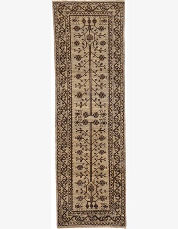3' x 9' 3 Hand Knotted Khotan Ziegler Oriental Runner Rug