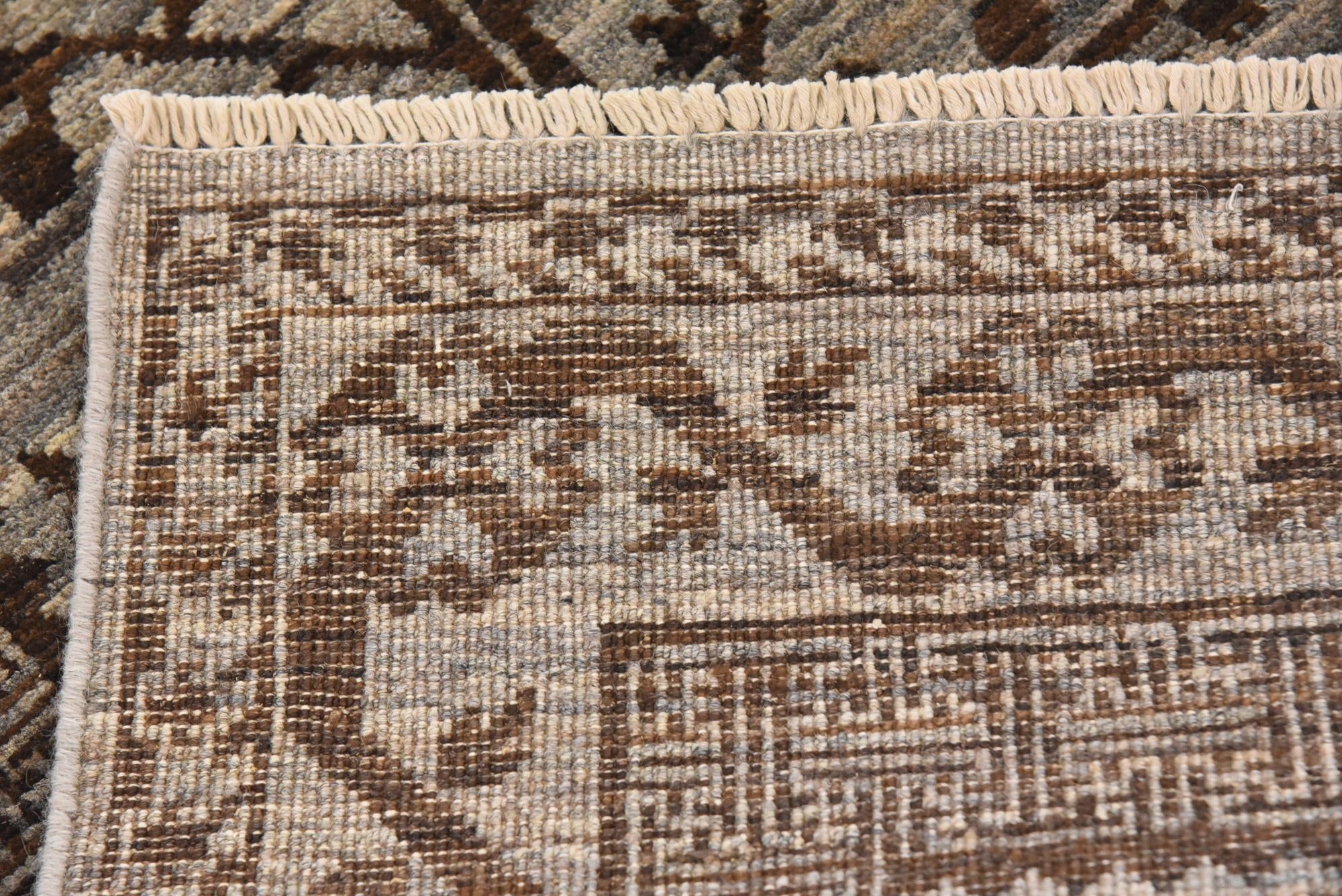 2' 10 x 9' 9 Hand Knotted Khotan Ziegler Oriental Runner Rug