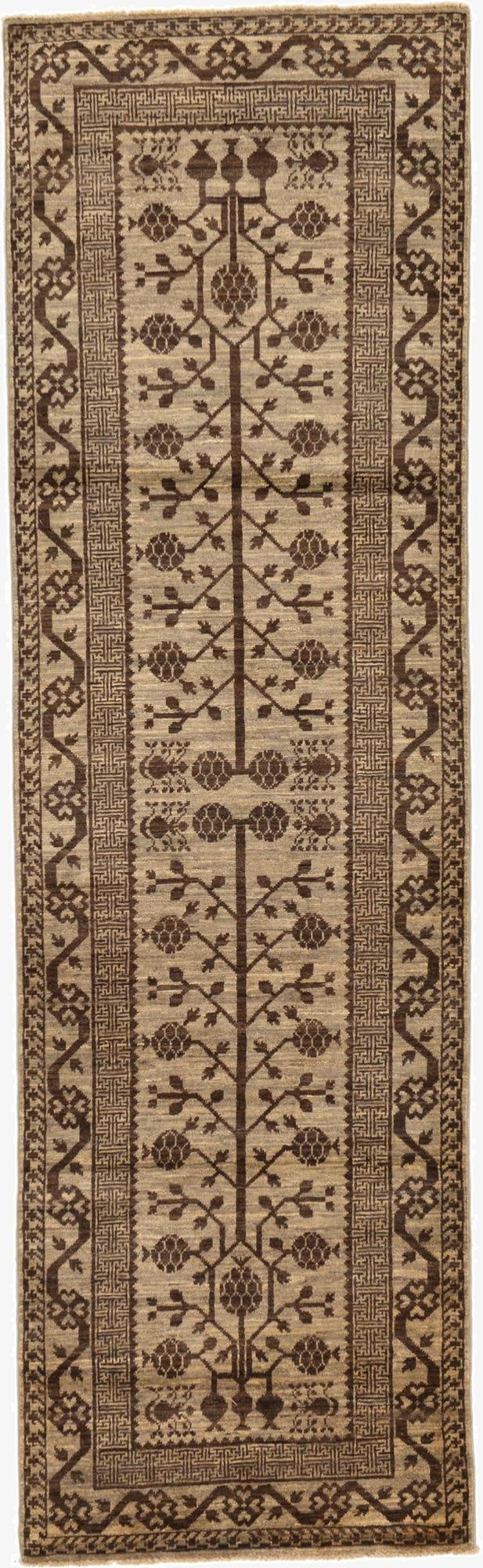 90cm x 295cm  Hand Knotted Khotan Ziegler Oriental Pasillera Alfombra