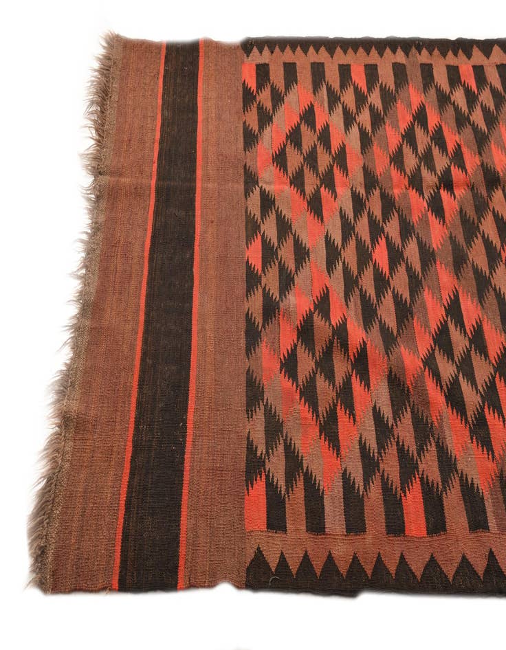 Detail image of 4' 3 x 14' 9  Hand Woven Kilim Fars Wool Runner Rug