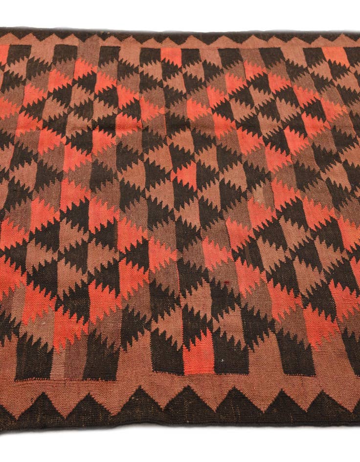 Detail image of 4' 3 x 14' 9  Hand Woven Kilim Fars Wool Runner Rug